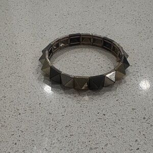 Black and Gold Studded Bracelet